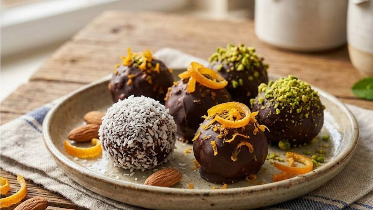 Tatli krizlerine fit cozum bademli ve portakalli fit truffle tarifi qmkBamyV